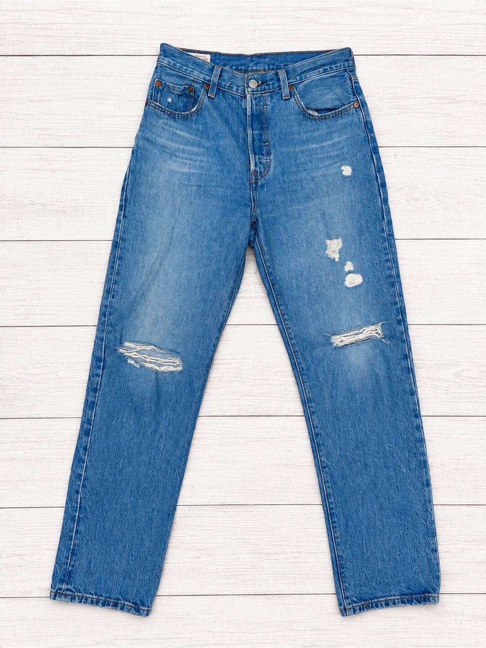 Levi’s Premium 501 Women’s 28x30 Distressed Straight Leg Jeans